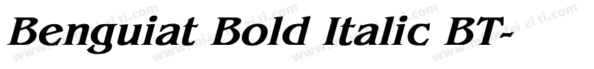 Benguiat Bold Italic BT字体转换